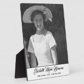 黒と白の写真の追悼記念プレート フォトプラーク (側面)