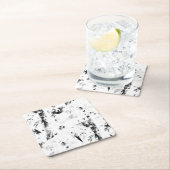 黒と白の写真の黒と白の写真 スクエアペーパーコースター (インサイチュ)