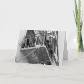 黒と白の写真を乾燥したユーモアのために下着 サンキューカード (正面)