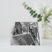 黒と白の写真を乾燥したユーモアのために下着 ポストカード (スタンド正面)