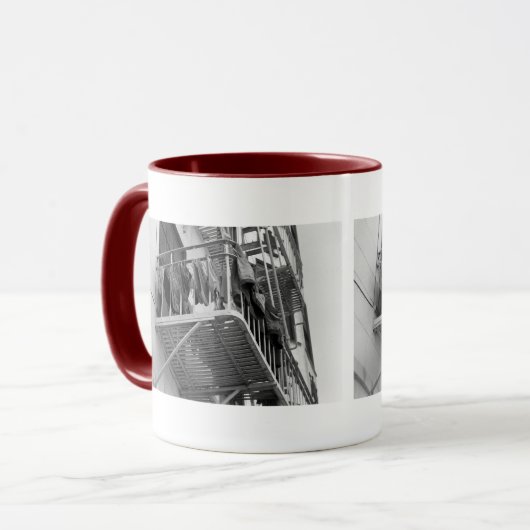 黒と白の写真を乾燥したユーモアのために下着 マグカップ (正面左)