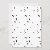 黒と白の写真一群の鳥 招待状 (正面)