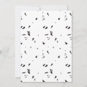 黒と白の写真一群の鳥 招待状 (裏面)