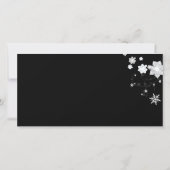 黒と白の冬の結婚式ありがとうフォトカード サンキューカード (裏面)