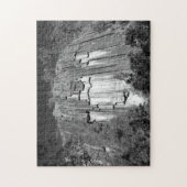 黒と白の切り身の岩写真 ジグソーパズル (縦)