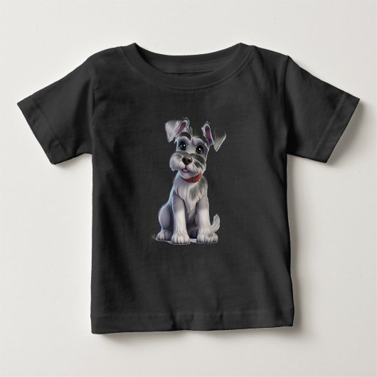 黒と白の動物のベビーTシャツ ベビーTシャツ