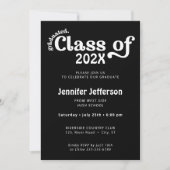 黒と白の卒業記念写真背景  シーズンカード (正面)