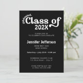 黒と白の卒業記念写真背景  シーズンカード (スタンド正面)