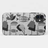 黒と白の原子パターンiPhone 5/5Sケース Case-Mate iPhoneケース (裏面(横))