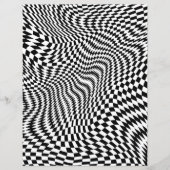 黒と白の反ったチェッカーのスクラップブック紙 (正面)