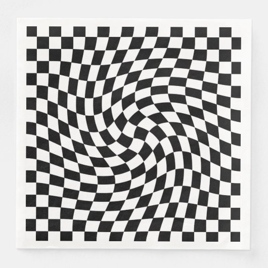 黒と白の反りパタ市松模様にーン (正面)