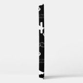黒と白の口ひげのシームレスなリピート背景 Case-Mate iPhoneケース (裏面 / 右)