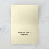 黒と白の口ひげ幸せな父の日のカード カード (内部)