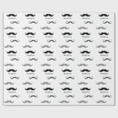 黒と白の口髭 ラッピングペーパー (フラット)