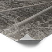 黒と白の古いワゴンホイール ポスター (角)