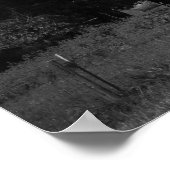 黒と白の古い放棄された農家16x20 ポスター (角)