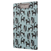 黒と白の可愛いタキシードの猫柄 クリップボード (左)