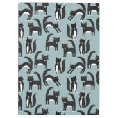 黒と白の可愛いタキシードの猫柄 クリップボード (裏面)