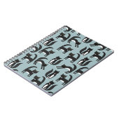 黒と白の可愛いタキシードの猫柄 ノートブック (左側)