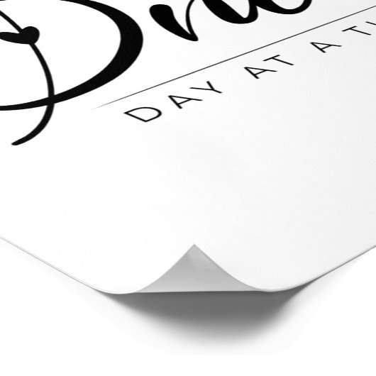 黒と白の台本がある日の時の陽気さ ポスター (角)