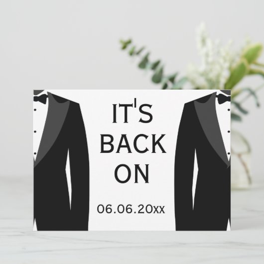 黒と白の同性婚の結婚式が再開 セーブザデート (スタンド正面)