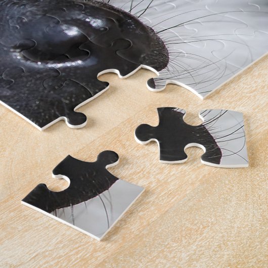 黒と白の吹き付きルムールジグソーパズル ジグソーパズル (側面)