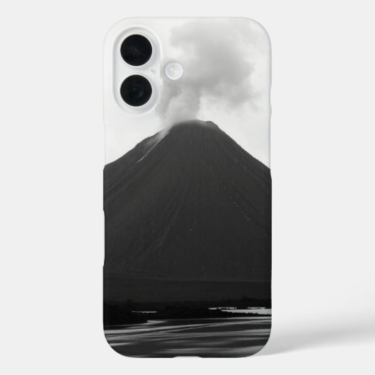 黒と白の噴火する火山 Case-Mate iPhoneケース (裏面)