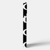 黒と白の四つ葉模様のモノグラムをカスタマイズ Case-Mate iPhoneケース (裏面 / 右)
