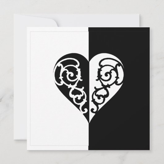 黒と白の塗りつぶしハート (裏面)