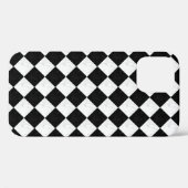 黒と白の大理石のチェッカーボード Case-Mate iPhoneケース (裏面 (横))