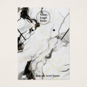 黒と白の大理石のネックレスイヤリングディスプレイカード (正面)