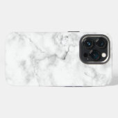 黒と白の大理石の背景 iPhoneケース (裏面横)