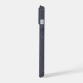 黒と白の大理石ゴールドラメモノグラム iPhone 15ケース (左側面)