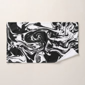 黒と白の大理石スタイルハンドタオル ハンドタオル (ハンドタオル)