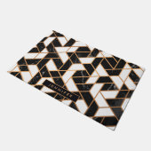 黒と白の大理石モザイク ドアマット (アングル)