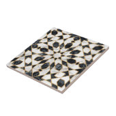 黒と白の大理石モロッコモザイク タイル (側面)