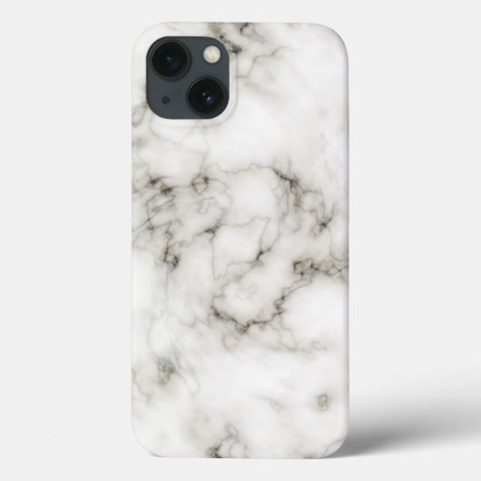 黒と白の大理石仕上げ Case-Mate iPhoneケース (裏面)