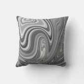 黒と白の大理石渦巻き クッション (裏面)