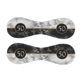 黒と白の大理石 – あなたの年齢/年を追加 野球ボール (パネル)