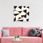 黒と白の大理石 キャンバスプリント (インサイチュ (リビング))