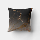 黒と白の大理石 クッション (裏面)