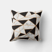 黒と白の大理石 クッション (裏面)