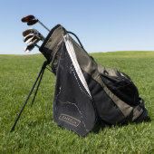 黒と白の大理石 ゴルフタオル (グリーン)