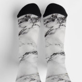 黒と白の大理石 ソックス (上部)