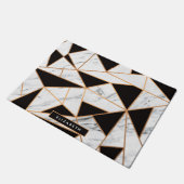 黒と白の大理石 ドアマット (アングル)