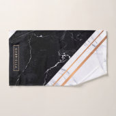 黒と白の大理石 バスタオルセット (ハンドタオル)