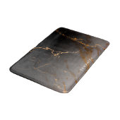 黒と白の大理石 バスマット (アングル)