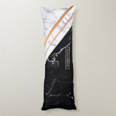 黒と白の大理石 ボディピロー (裏面 (縦))