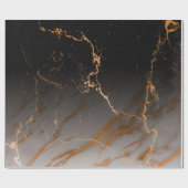 黒と白の大理石 ラッピングペーパー (フラット)