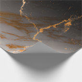 黒と白の大理石 ラッピングペーパー (角)